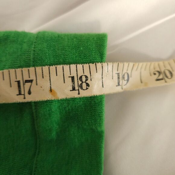 Chicos 3 Womens XL Green Linen V-Neck Embroidered Floral 3/4 Sleeve Shirt Blouse - Picture 6 of 7